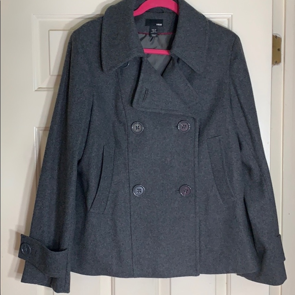 H&M gray pea coat